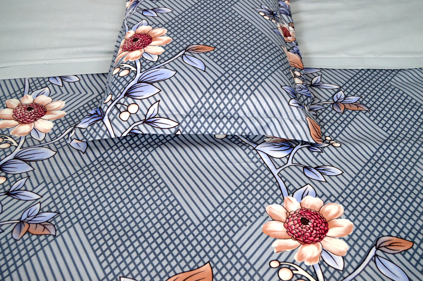 GREY SLATE BEDDING SET OF 4 SUPER KING