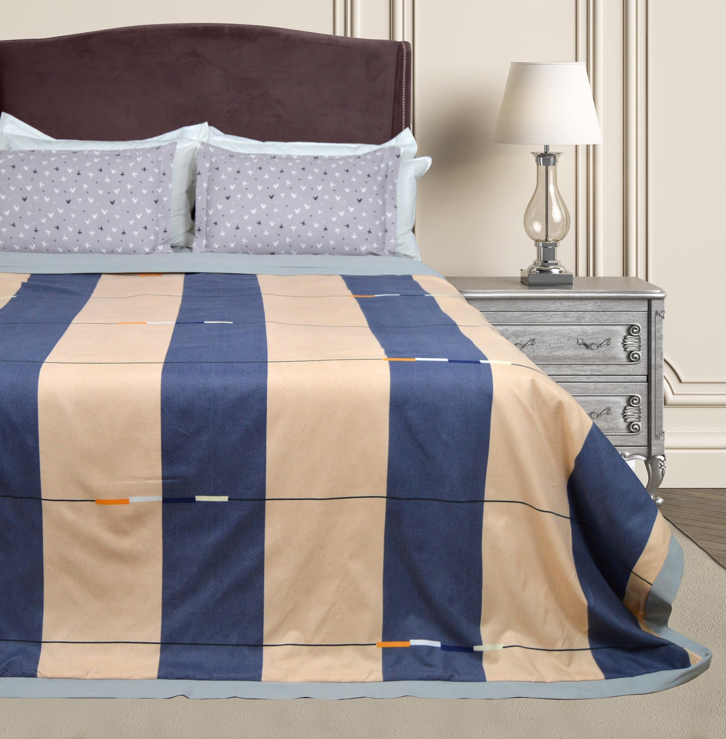 GREY GLAMOUR BEDDING SET OF 4