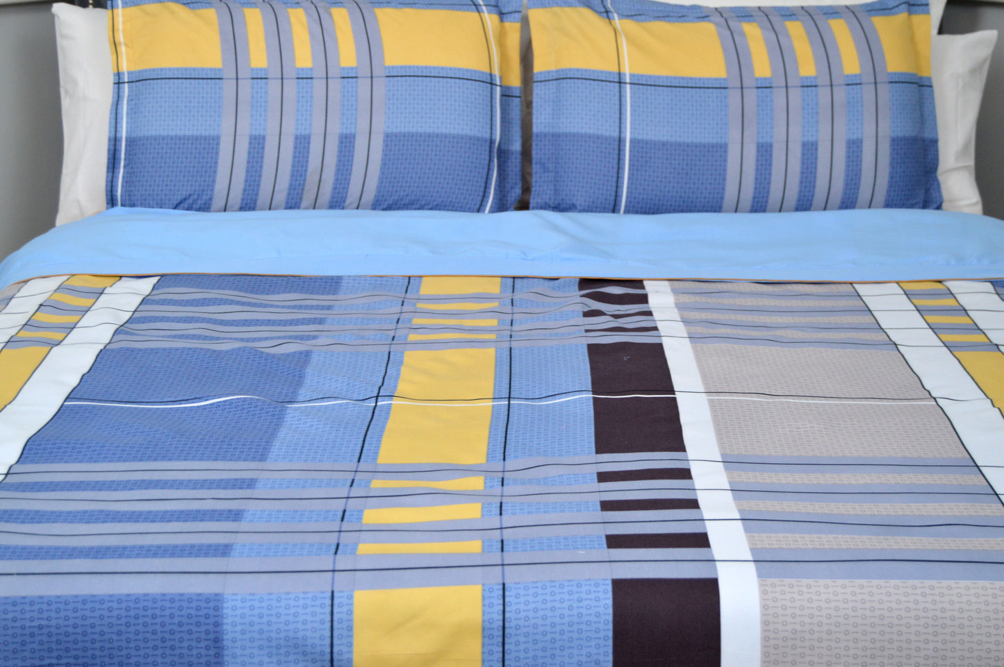 BLUE BLISS BEDDING SET OF 4 SUPER KING