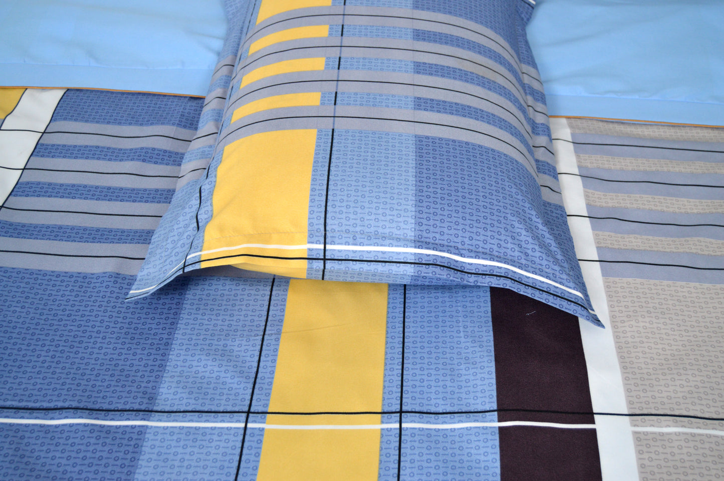 BLUE BLISS BEDDING SET OF 4 SUPER KING
