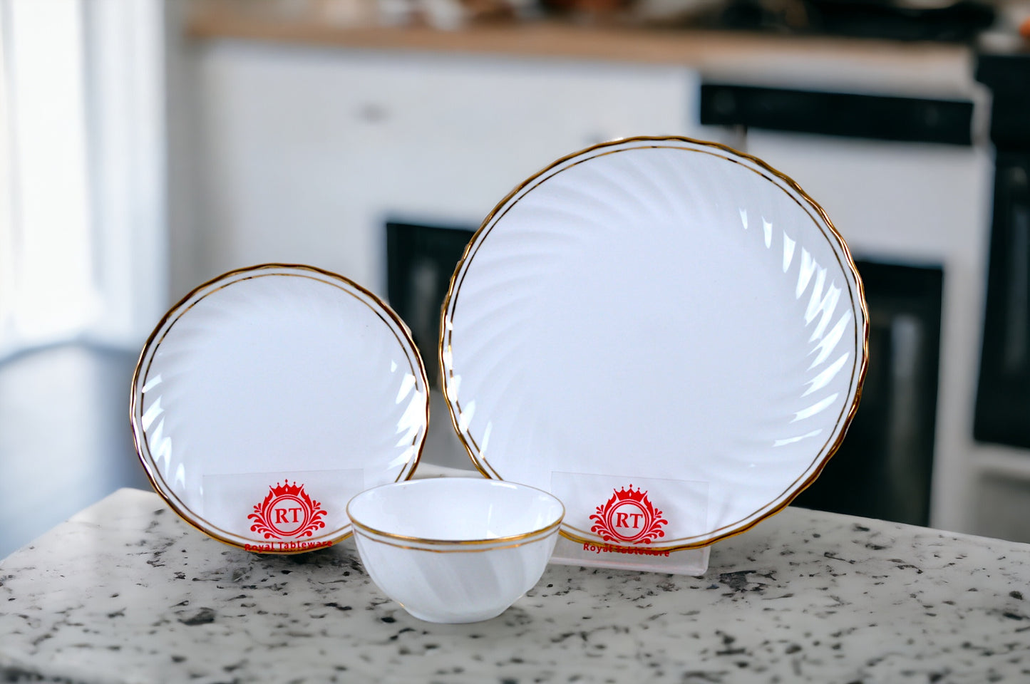 R GOLD DINNER SET