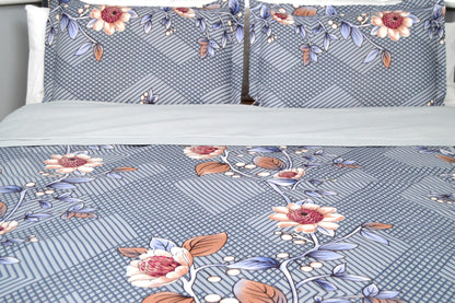 GREY SLATE BEDDING SET OF 4 SUPER KING
