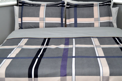 GREY SIGNAL BEDDING SET OF 4 SUPER KING