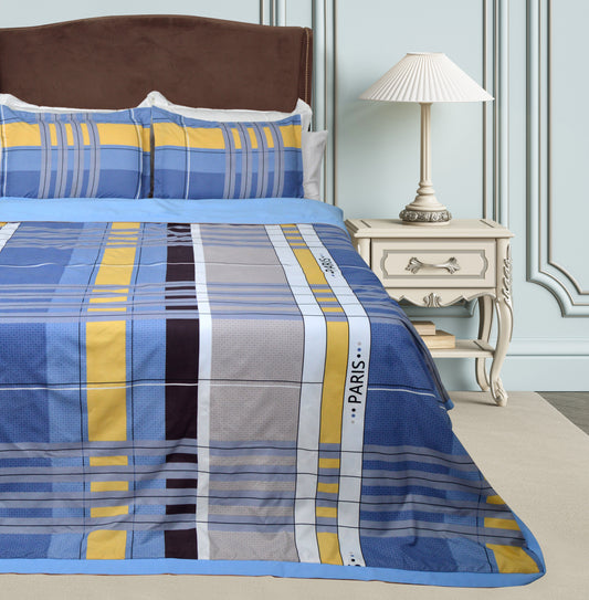 BLUE BLISS BEDDING SET OF 4 SUPER KING