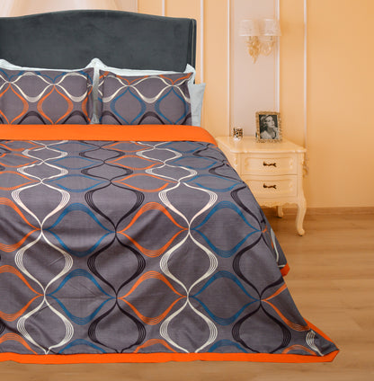 ORANGE COMFORT BEDDING SET OF 4 SUPER KING