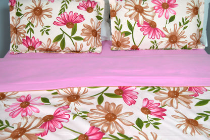 PINK PETAL BEDDING SET OF 4