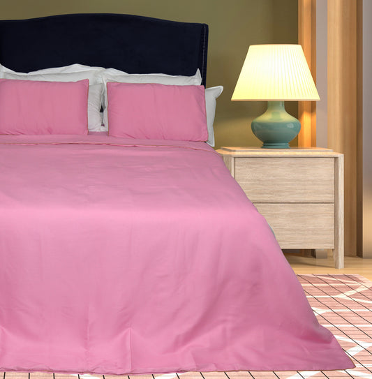 PINK PLAIN BEDDING SET OF 4