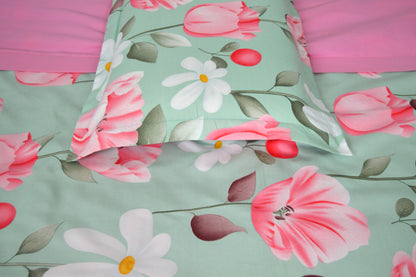 PINK SWIRL BEDDING SET OF 4 SUPER KING