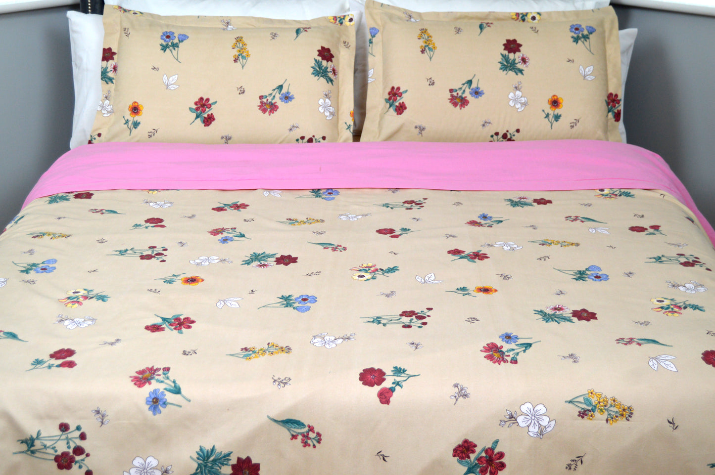 PINK PEONY BEDDING SET OF 4 SUPER KING