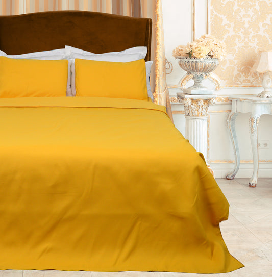 YELLOW PLAIN BEDDING SET OF 4