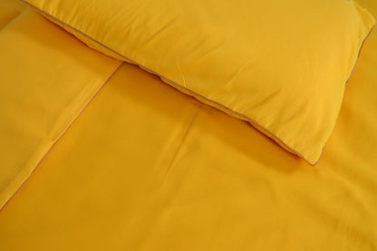 YELLOW PLAIN BEDDING SET OF 4